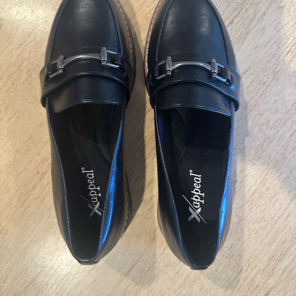 Xappeal Women’s Black Loafers with Metallic Buckle. Never worn! Brand new!